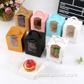 Square Dessert Box Paper Cake Korean With Handle